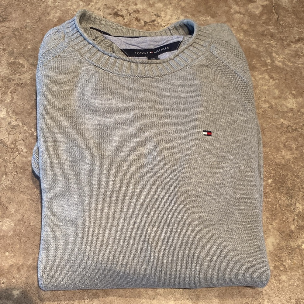 Tommy Hilfiger Rolled collar cotton knit sweater, XXL
